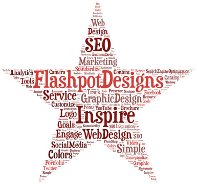 Flashpot Designs Wordcloud